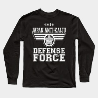 KAIJU No 8: JAPAN ANTI-KAIJU DEFENSE FORCE (BLACK & GRUNGE) Long Sleeve T-Shirt